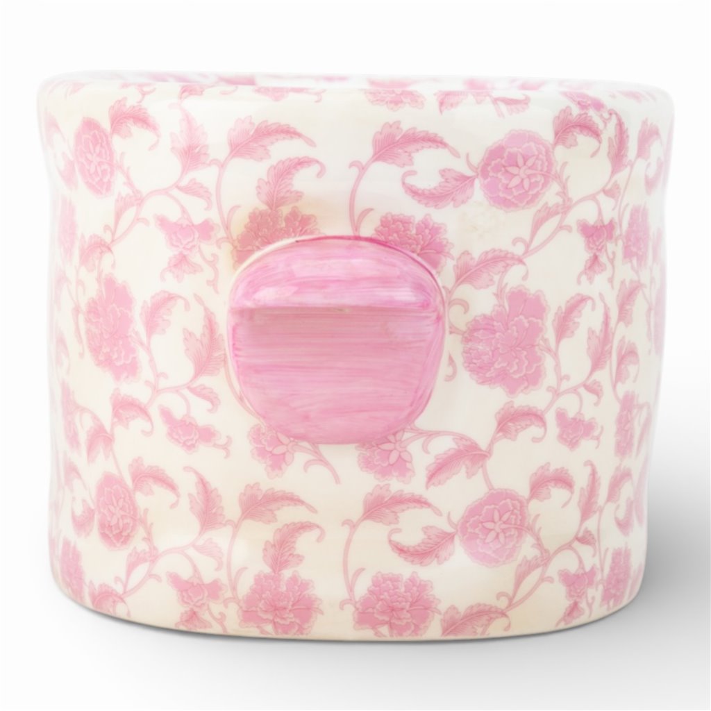 Danny's Fine Porcelain Home Decor Danny's Fine Porcelain Footbath-Pink Florets Large Size – Pink Florets Porcelain Cachepot