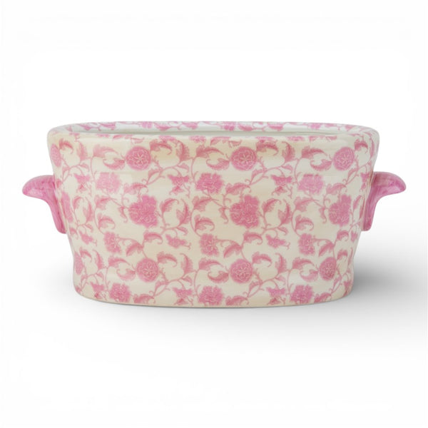 Danny's Fine Porcelain Home Decor Danny's Fine Porcelain Footbath-Pink Florets Large Size – Pink Florets Porcelain Cachepot