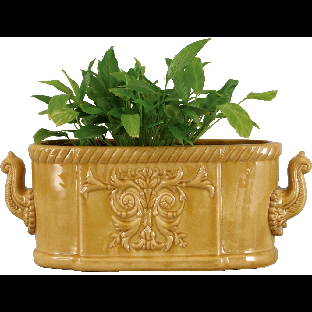 Danny's Fine Porcelain Home Decor Danny's Fine Porcelain Footbath-Yellow Medallion(16.5" X 8" Opening) CM2347-YW