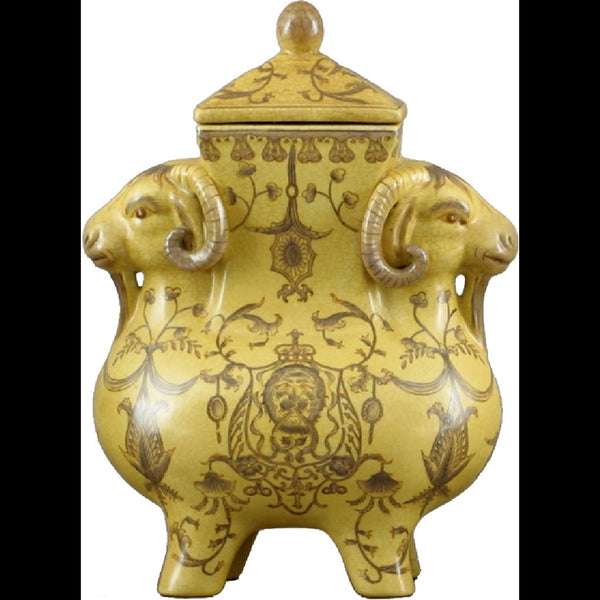 Danny's Fine Porcelain Home Decor Danny's Fine Porcelain Footed Rect Jar - Crown