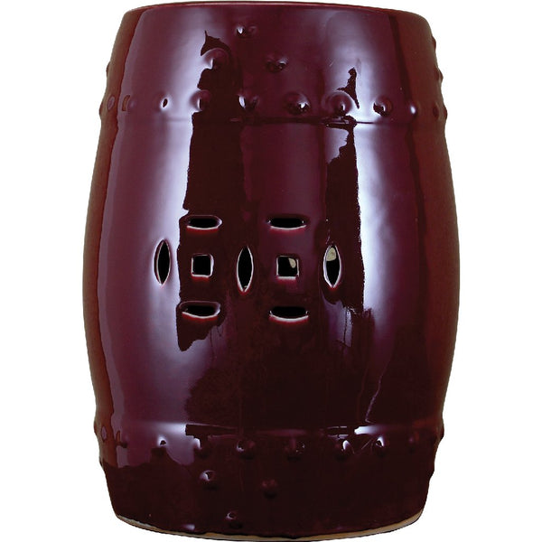 Danny's Fine Porcelain Home Decor Danny's Fine Porcelain Garden Stool - Oxblood Red 41014
