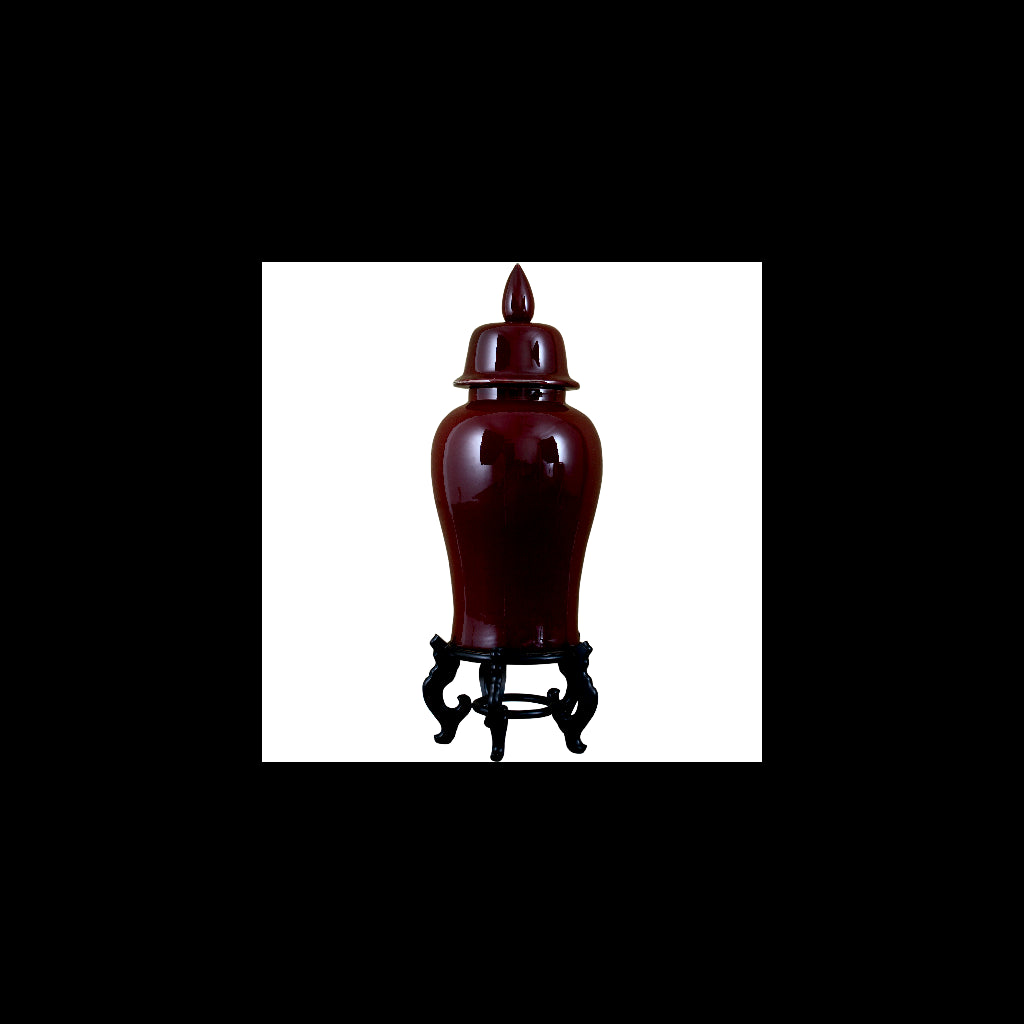Danny's Fine Porcelain Home Decor Danny's Fine Porcelain Ginger Jar - Oxblood Red 41011