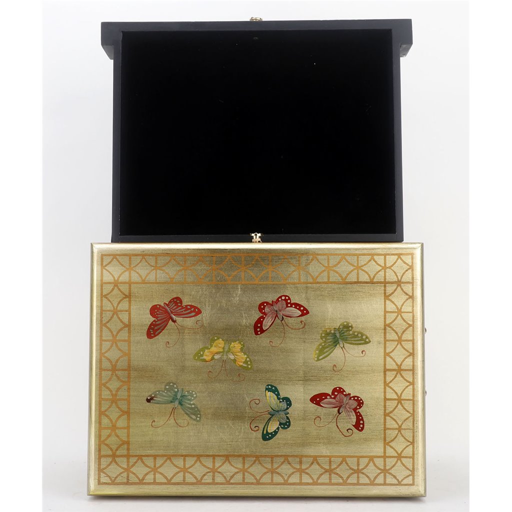 Danny's Fine Porcelain Home Decor Danny's Fine Porcelain Gold Butterfly Flatware/Jewelry Chest