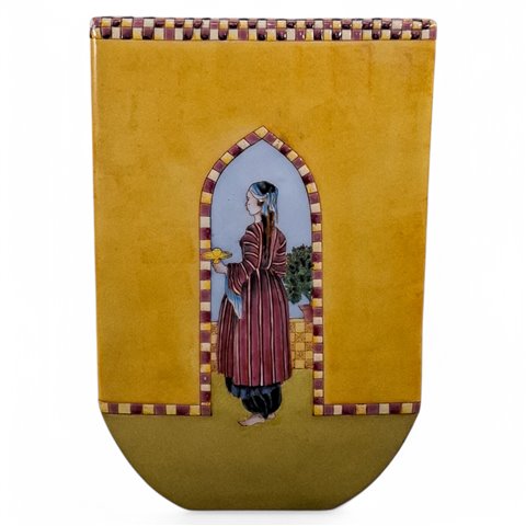 Danny's Fine Porcelain Home Decor Danny's Fine Porcelain Golden Portrait Vaseangular Golden Vase Featuring A - CLOSEOUT SAMPLE SALE