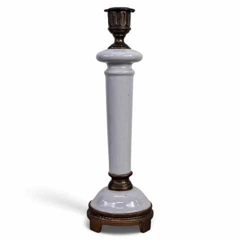 Danny's Fine Porcelain Home Decor Danny's Fine Porcelain Gray Candlesticktall Gray Candlestick with A Turned Column Form, - CLOSEOUT SAMPLE SALE