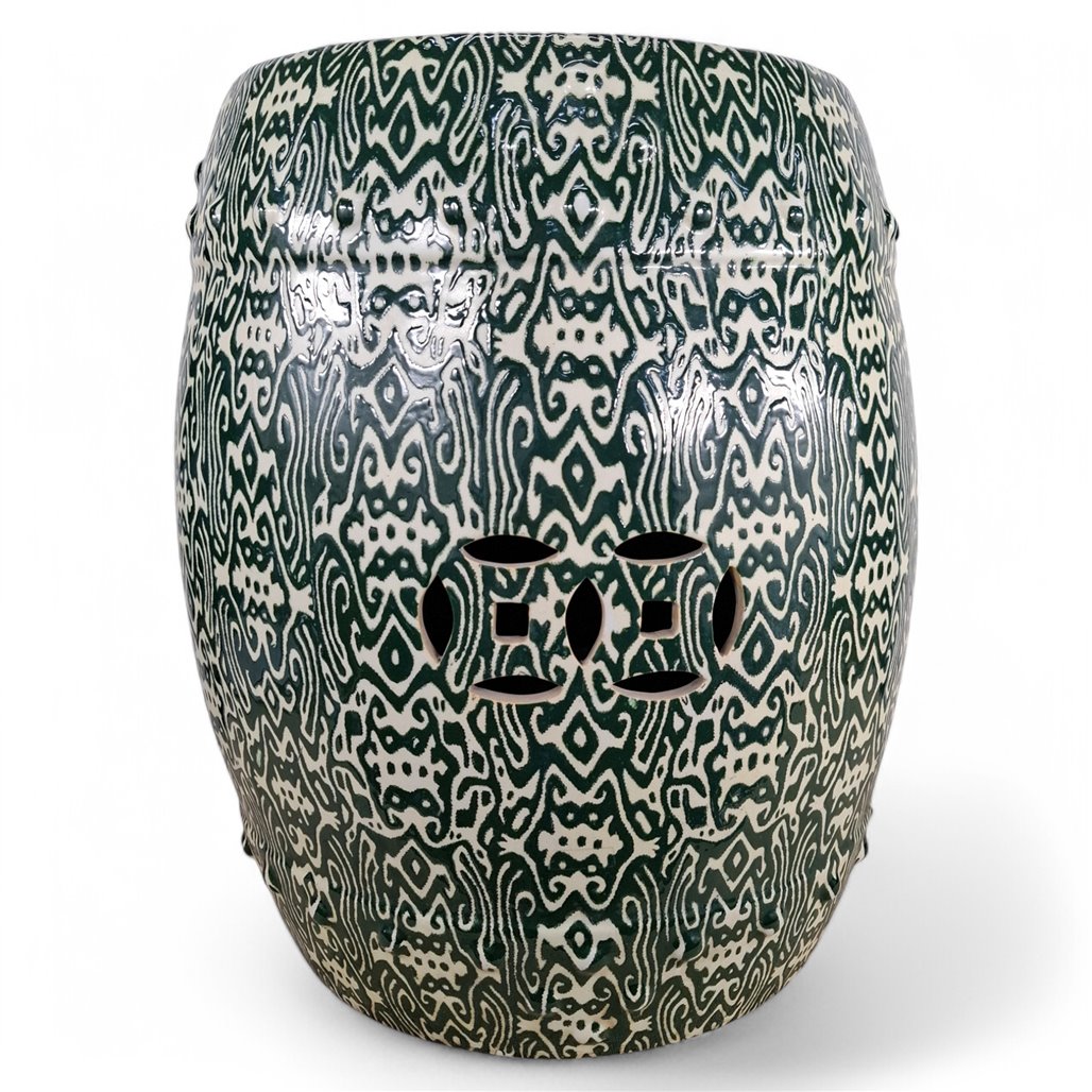 Danny's Fine Porcelain Home Decor Danny's Fine Porcelain Green Garden Stool - CLOSEOUT