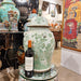 Danny's Fine Porcelain Home Decor Danny's Fine Porcelain Green Mud-Stepped Bird & Floral Covered Temple Jar Showcasing