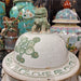 Danny's Fine Porcelain Home Decor Danny's Fine Porcelain Green Mud-Stepped Bird & Floral Covered Temple Jar Showcasing
