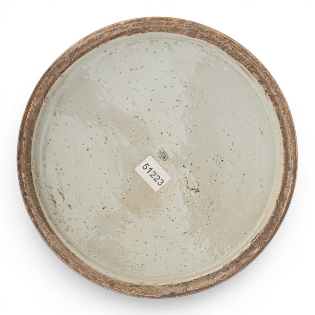 Danny's Fine Porcelain Home Decor Danny's Fine Porcelain Green Mud-Stepped Bird & Floral Covered Temple Jar Showcasing