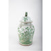 Danny's Fine Porcelain Home Decor Danny's Fine Porcelain Green Mud-Stepped Bird & Floral Covered Temple Jar Showcasing