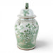 Danny's Fine Porcelain Home Decor Danny's Fine Porcelain Green Mud-Stepped Bird & Floral Covered Temple Jar Showcasing