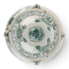 Danny's Fine Porcelain Home Decor Danny's Fine Porcelain Green Mud-Stepped Floral Covered Temple Jar Crafted Using