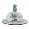 Danny's Fine Porcelain Home Decor Danny's Fine Porcelain Green Mud-Stepped Floral Covered Temple Jar Crafted Using