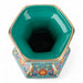 Danny's Fine Porcelain Home Decor Danny's Fine Porcelain Green Octagonal Vase – Floral Motif