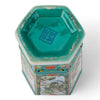 Danny's Fine Porcelain Home Decor Danny's Fine Porcelain Green Octagonal Vase – Floral Motif