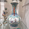 Danny's Fine Porcelain Home Decor Danny's Fine Porcelain Green Painted Vase Flower and Bird. Display It Alone Or with Flowers For