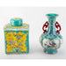 Danny's Fine Porcelain Home Decor Danny's Fine Porcelain Green Painted Vase Flower and Bird. Display It Alone Or with Flowers For