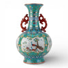 Danny's Fine Porcelain Home Decor Danny's Fine Porcelain Green Painted Vase Flower and Bird. Display It Alone Or with Flowers For