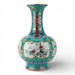 Danny's Fine Porcelain Home Decor Danny's Fine Porcelain Green Painted Vase Flower and Bird. Display It Alone Or with Flowers For