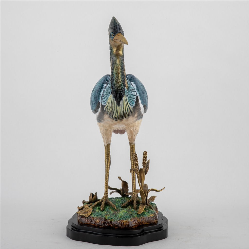 Danny's Fine Porcelain Home Decor Danny's Fine Porcelain Grey Heron With Bronze 61002