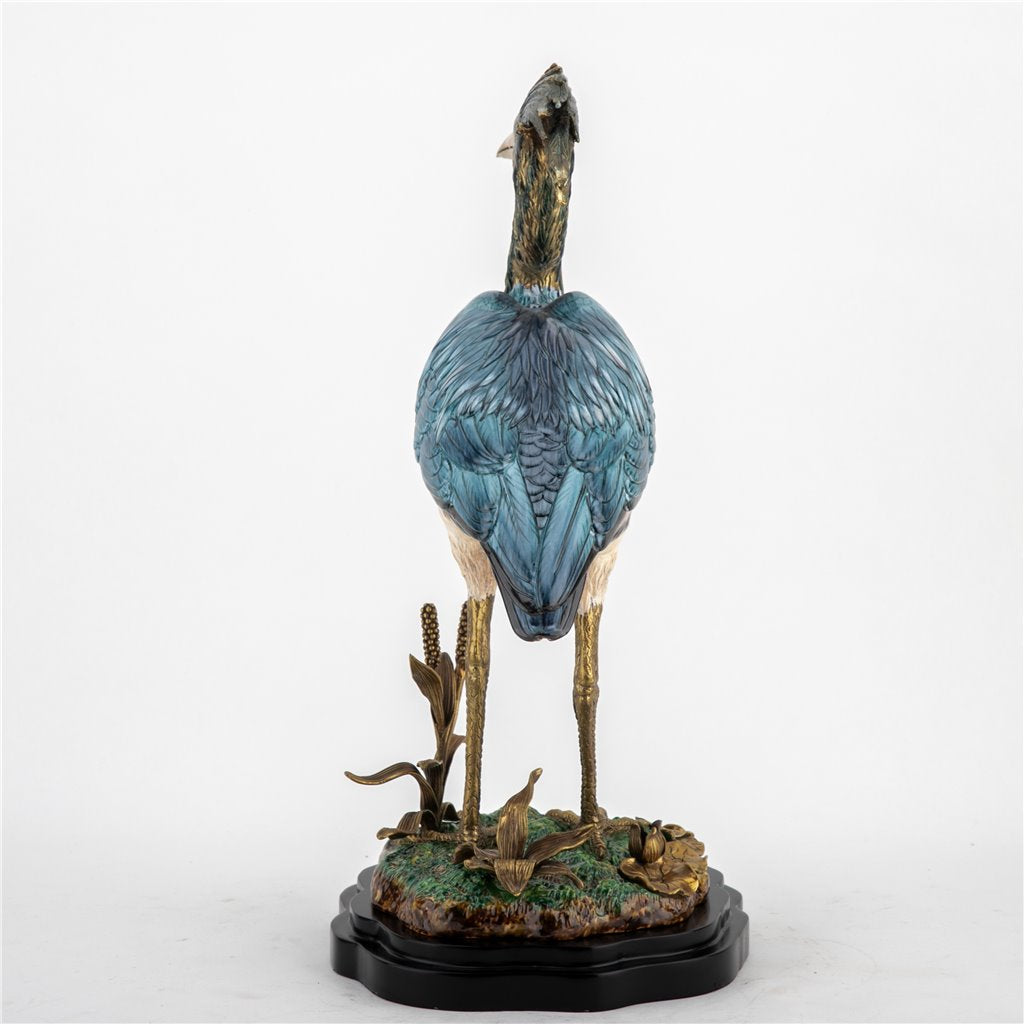 Danny's Fine Porcelain Home Decor Danny's Fine Porcelain Grey Heron With Bronze 61002