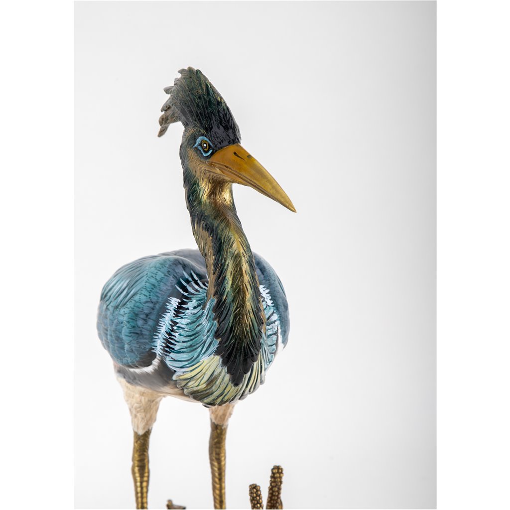 Danny's Fine Porcelain Home Decor Danny's Fine Porcelain Grey Heron With Bronze 61002