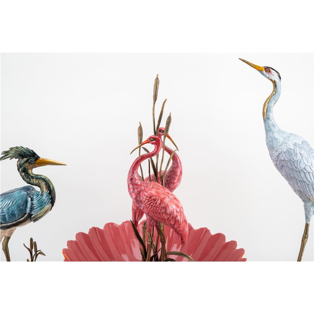 Danny's Fine Porcelain Home Decor Danny's Fine Porcelain Grey Heron With Bronze 61002
