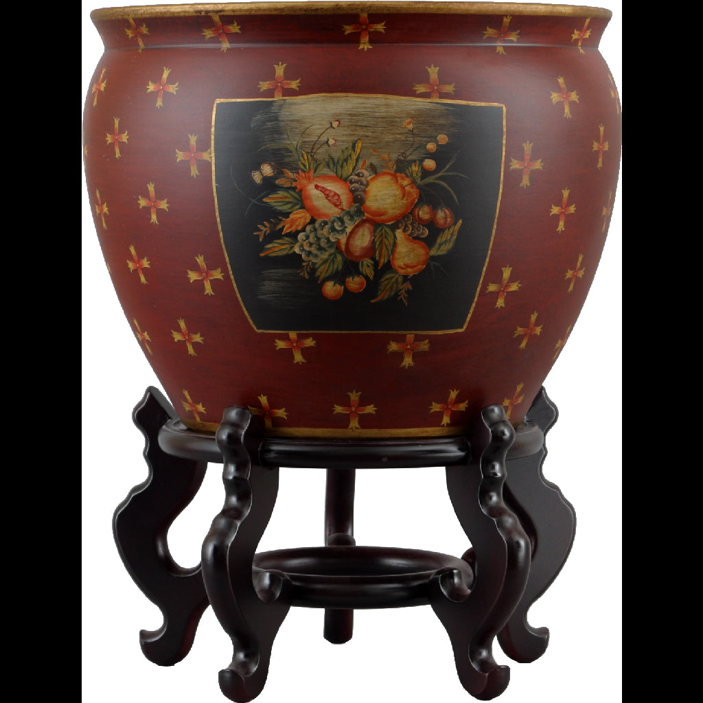 Danny's Fine Porcelain Home Decor Danny's Fine Porcelain Hand Painted Porcelain Tole Fishbowl 70325