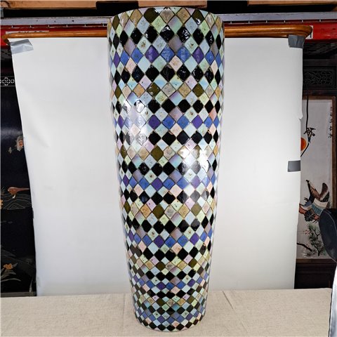 Danny's Fine Porcelain Home Decor Danny's Fine Porcelain harlequin Floor Vasetall Harlequin Patterned Floor Vase. - CLOSEOUT SAMPLE SALE