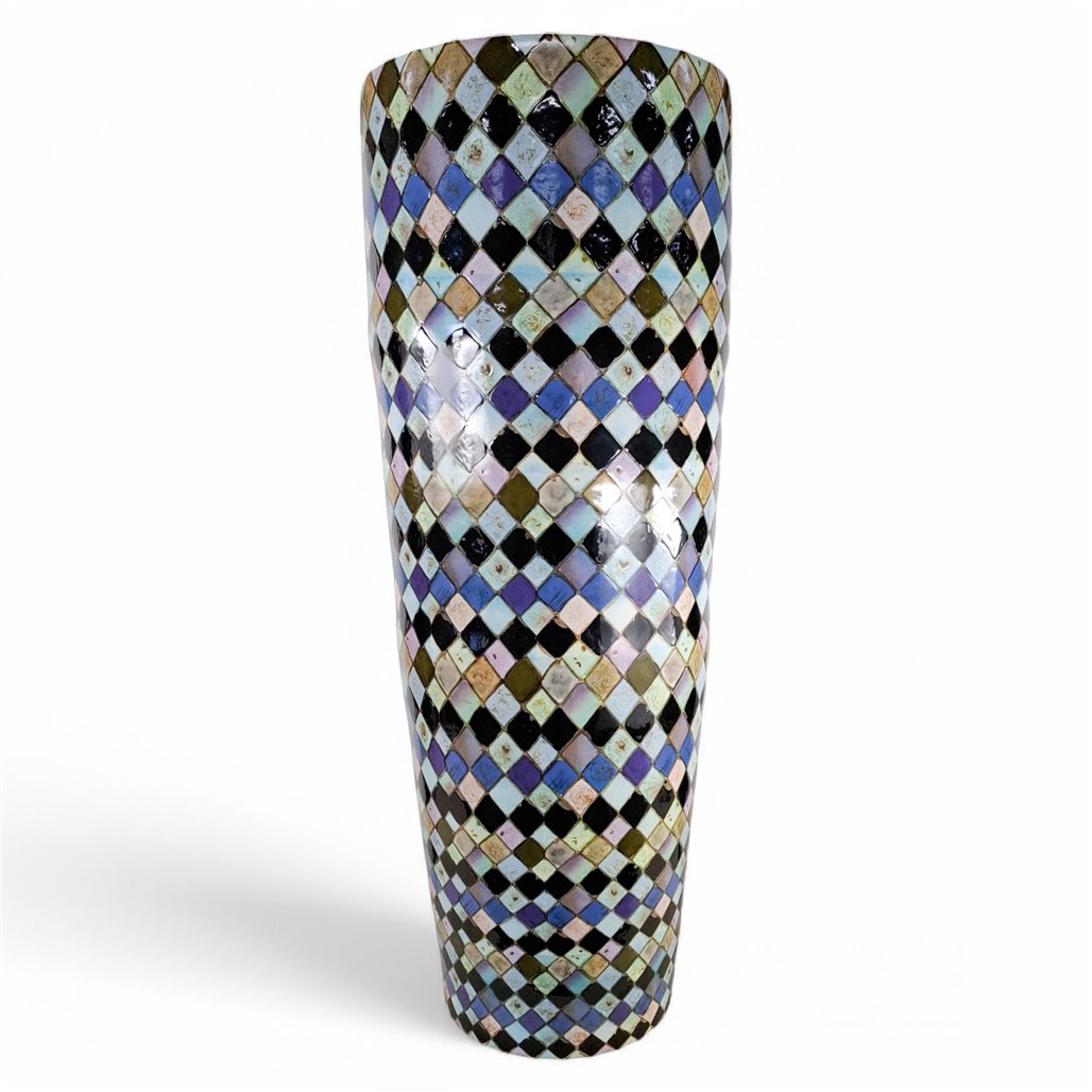 Danny's Fine Porcelain Home Decor Danny's Fine Porcelain harlequin Floor Vasetall Harlequin Patterned Floor Vase. - CLOSEOUT SAMPLE SALE