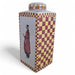 Danny's Fine Porcelain Home Decor Danny's Fine Porcelain Harlequin Lady Jarrectangular Lidded Jar Featuring A Lady - CLOSEOUT SAMPLE SALE