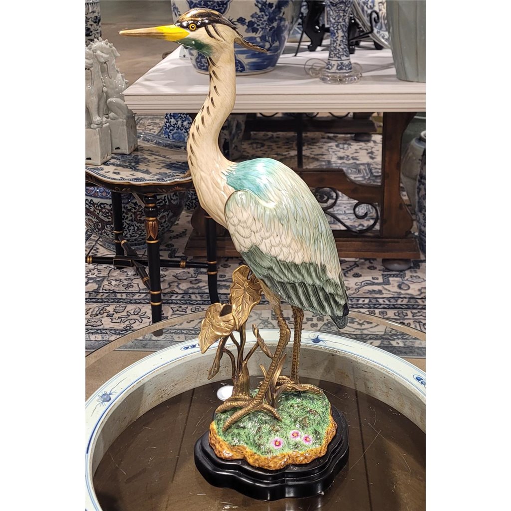 Danny's Fine Porcelain Home Decor Danny's Fine Porcelain Heron W/ Bronze 60138