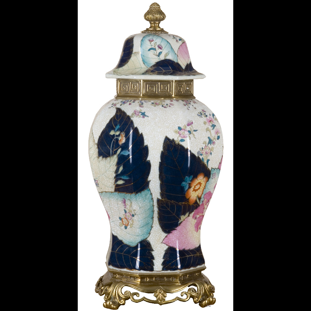 Danny's Fine Porcelain Home Decor Danny's Fine Porcelain Hex Jar - Tobacco Leaf 60256
