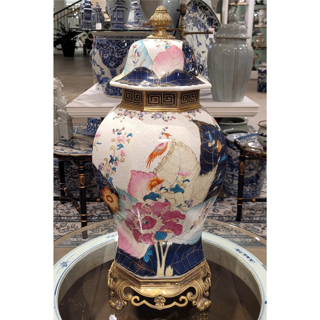 Danny's Fine Porcelain Home Decor Danny's Fine Porcelain Hex Jar - Tobacco Leaf 60256