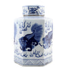 Danny's Fine Porcelain Home Decor Danny's Fine Porcelain Hex Lidded Jar -Blue And White 50832