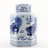 Danny's Fine Porcelain Home Decor Danny's Fine Porcelain Hex Lidded Jar -Blue And White 50832