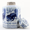Danny's Fine Porcelain Home Decor Danny's Fine Porcelain Hex Lidded Jar -Blue And White 50832