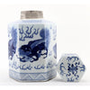 Danny's Fine Porcelain Home Decor Danny's Fine Porcelain Hex Lidded Jar -Blue And White 50832