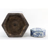 Danny's Fine Porcelain Home Decor Danny's Fine Porcelain Hex Lidded Jar -Blue And White 50832