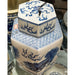 Danny's Fine Porcelain Home Decor Danny's Fine Porcelain Hex Lidded Jar -Blue And White 50832