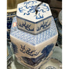 Danny's Fine Porcelain Home Decor Danny's Fine Porcelain Hex Lidded Jar -Blue And White 50832