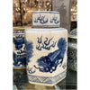 Danny's Fine Porcelain Home Decor Danny's Fine Porcelain Hex Lidded Jar -Blue And White 50832