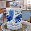 Danny's Fine Porcelain Home Decor Danny's Fine Porcelain Hex Lidded Jar -Blue And White 50832