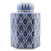 Danny's Fine Porcelain Home Decor Danny's Fine Porcelain Hex Lidded Jar -Blue And White 50833