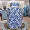 Danny's Fine Porcelain Home Decor Danny's Fine Porcelain Hex Lidded Jar -Blue And White 50833