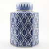 Danny's Fine Porcelain Home Decor Danny's Fine Porcelain Hex Lidded Jar -Blue And White 50833
