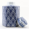Danny's Fine Porcelain Home Decor Danny's Fine Porcelain Hex Lidded Jar -Blue And White 50833