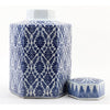 Danny's Fine Porcelain Home Decor Danny's Fine Porcelain Hex Lidded Jar -Blue And White 50833