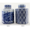 Danny's Fine Porcelain Home Decor Danny's Fine Porcelain Hex Lidded Jar -Blue And White 50833