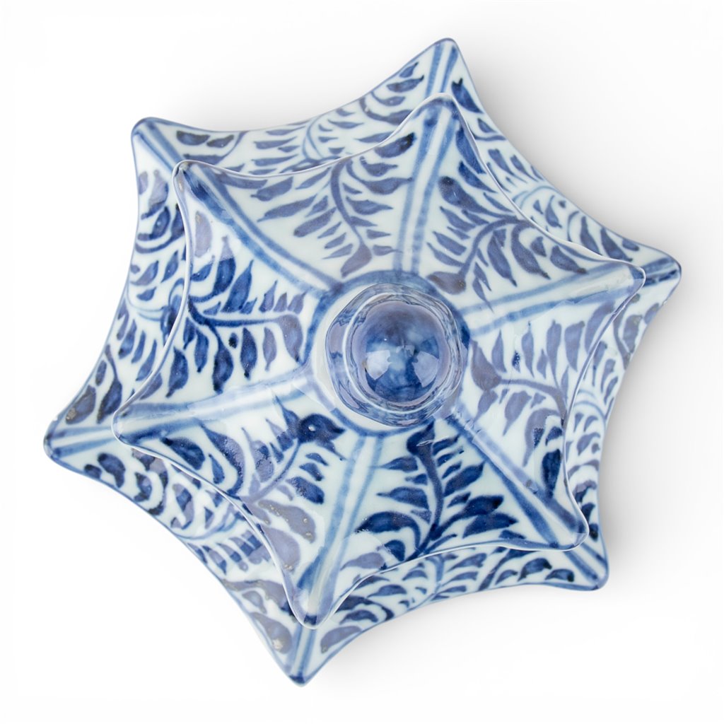 Danny's Fine Porcelain Home Decor Danny's Fine Porcelain Hex Pagoda- Blue Flower